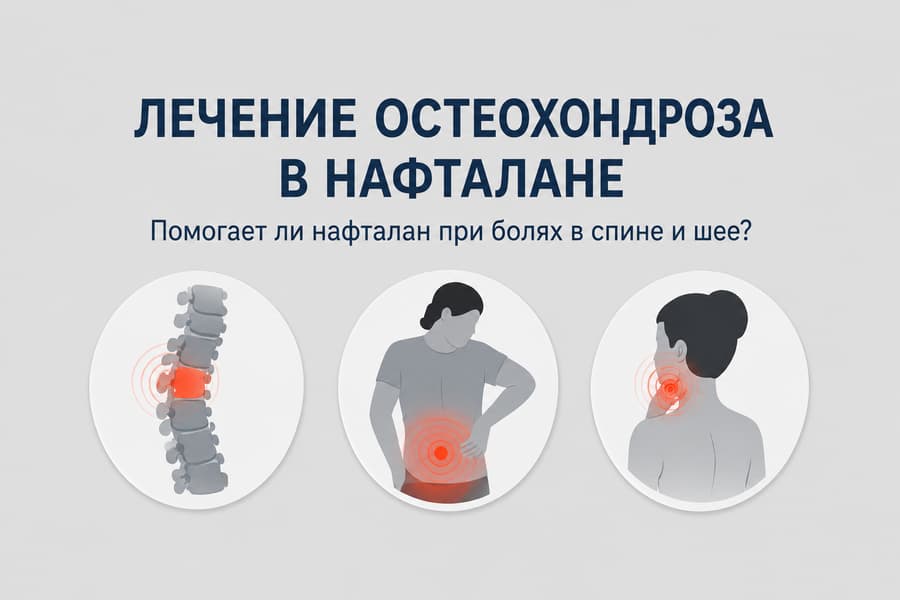Naftalanda osteoxondrozun müalicəsi – naftalan bel və boyun ağrılarına kömək edirmi?
